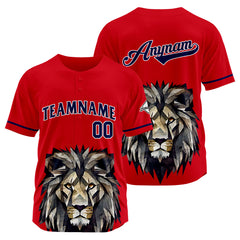 Benutzerdefinierte Baseball Jersey Personalisierte Baseball Shirt genäht und Druck Rot