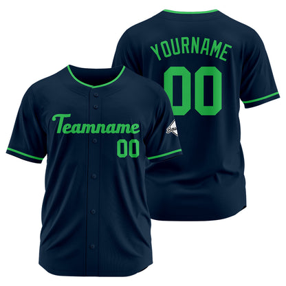 Benutzerdefinierte Authentisch Baseball-Trikot Marine-Grün