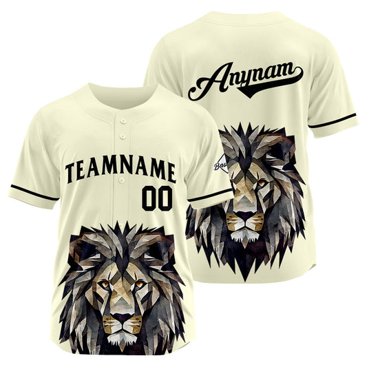 Benutzerdefinierte Baseball Jersey Personalisierte Baseball Shirt genäht und Druck Creme