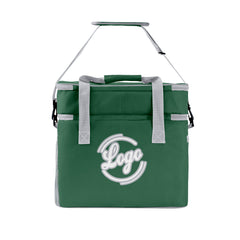 Maßgeschickerte Dunkelgrün Grau vollflächig bedruckte isolierte Kühltasche mit Doppelwand Wasserdichte 600D Oxford Picknick-Tragetasche für Teamevents & Outdoor-Grillen
