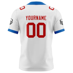 Benutzerdefinierte Weiß Rot Fußball Trikots Personalisierter Name Nummer Logo