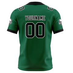 Benutzerdefinierte Grün Schwarz Fußball Trikots Personalisierter Name Nummer Logo