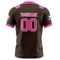 Benutzerdefinierte Braun Rosa Fußball Trikots Personalisierter Name Nummer Logo