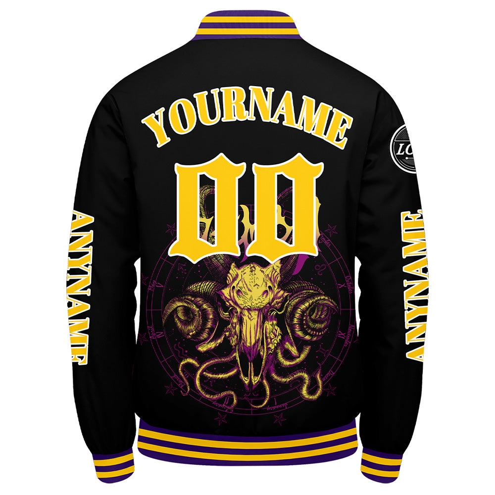 Maßgeschneiderte Gelb Letterman Varsity Jacket Individuelle Stickerei Druck nach Ihrem Wunsch