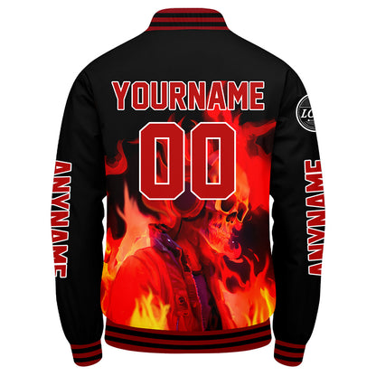 Maßgeschneiderte Schwarz Letterman Varsity Jacket Individuelle Stickerei Druck nach Ihrem Wunsch