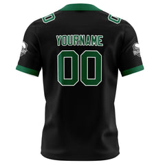Benutzerdefinierte Schwarz Grün Fußball Trikots Personalisierter Name Nummer Logo
