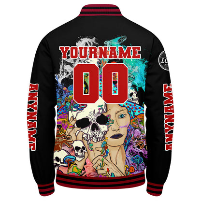 Maßgeschneiderte Rot Letterman Varsity Jacket Individuelle Stickerei Druck nach Ihrem Wunsch