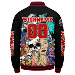 Maßgeschneiderte Rot Letterman Varsity Jacket Individuelle Stickerei Druck nach Ihrem Wunsch