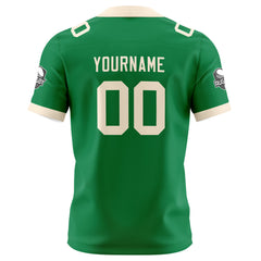 Benutzerdefinierte Grün Creme Fußball Trikots Personalisierter Name Nummer Logo