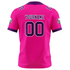 Benutzerdefinierte Rosa Lila Fußball Trikots Personalisierter Name Nummer Logo