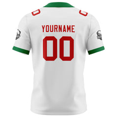 Benutzerdefinierte Weiß Rot Fußball Trikots Personalisierter Name Nummer Logo