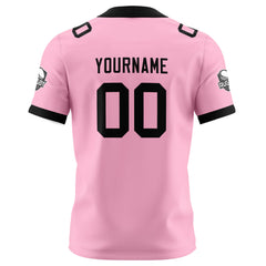 Benutzerdefinierte Rosa Schwarz Fußball Trikots Personalisierter Name Nummer Logo