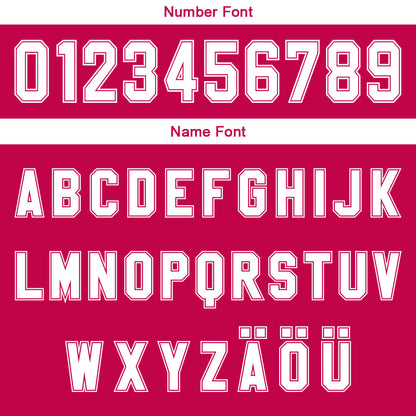 Benutzerdefinierter Rot Weiß Farbverlauf Basketball Jersey Uniform Anzug gedruckt Ihr Logo Name Nummer