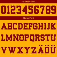 Benutzerdefinierter Gelb Rot Basketball Jersey Uniform Anzug gedruckt Ihr Logo Name Nummer