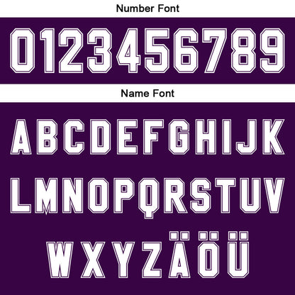 Benutzerdefinierter Lila Weiß Farbverlauf Basketball Jersey Uniform Anzug gedruckt Ihr Logo Name Nummer