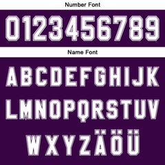 Benutzerdefinierter Lila Weiß Farbverlauf Basketball Jersey Uniform Anzug gedruckt Ihr Logo Name Nummer