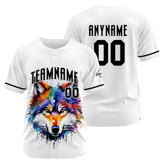 Benutzerdefinierte Baseball Jersey Personalisierte Baseball Shirt genäht und Druck Weiß