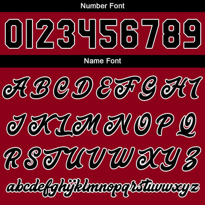 Benutzerdefinierte Verlauf Varsity-Jacke. Letterman-Jacke Rot Schwarz