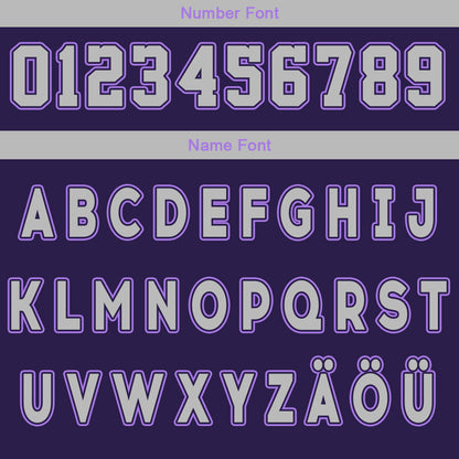 Benutzerdefinierte Lila Grau Reversible Basketball Jersey Personalisierte Drucken Name Nummer Logo
