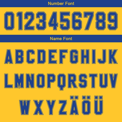Benutzerdefinierter Gelb Blau Farbverlauf Basketball Jersey Uniform Anzug gedruckt Ihr Logo Name Nummer