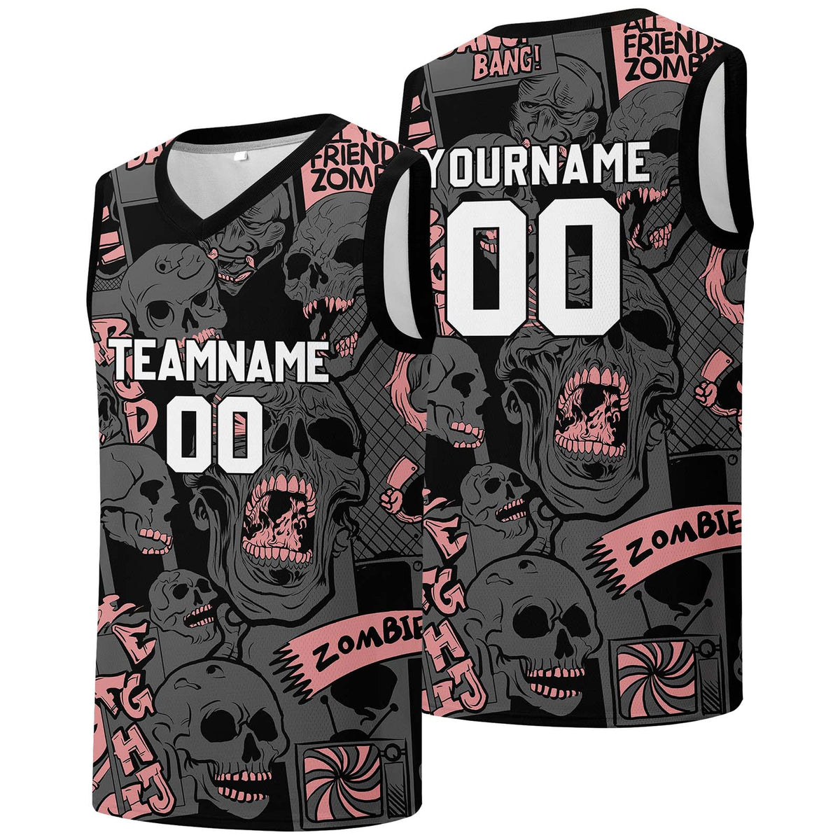Individuelle Basketball-Jersey für Männer und Frauen. Gestickter und gedruckter Name, Nummer und Logo