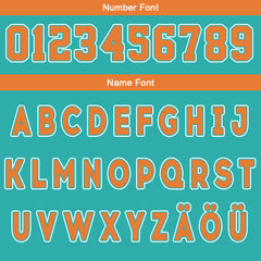 Benutzerdefinierte Cyan Orange Reversible Basketball Jersey Personalisierte Drucken Name Nummer Logo
