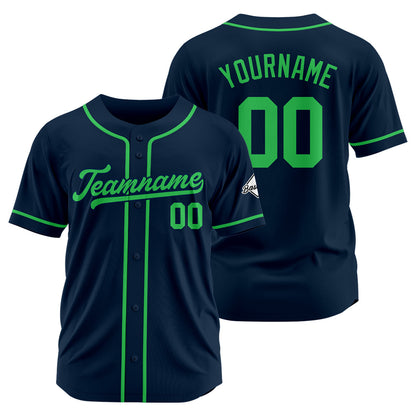 Benutzerdefinierte Authentisch Baseball-Trikot Marine-Grün