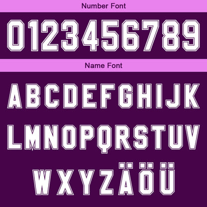 Benutzerdefinierter Lila Helllila Farbverlauf Basketball Jersey Uniform Anzug gedruckt Ihr Logo Name Nummer