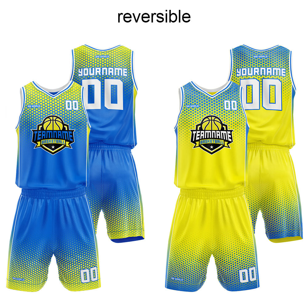 Benutzerdefinierter Reversible Basketballanzug für Erwachsene und Kinder Personalisiertes Trikot