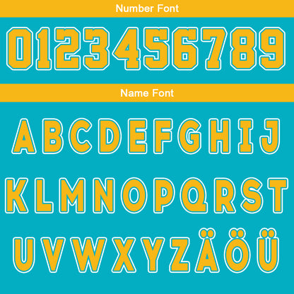 Benutzerdefinierte Cyan Gelb Reversible Basketball Jersey Personalisierte Drucken Name Nummer Logo
