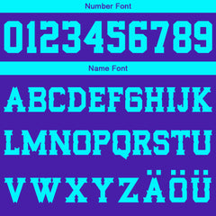 Benutzerdefinierter Lila Hellblau Basketball Jersey Uniform Anzug gedruckt Ihr Logo Name Nummer
