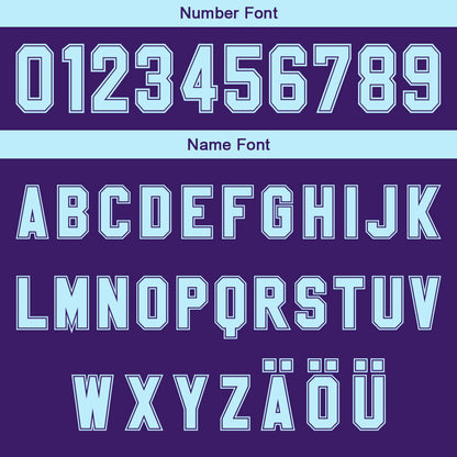 Benutzerdefinierter Lila Hellblau Farbverlauf Basketball Jersey Uniform Anzug gedruckt Ihr Logo Name Nummer