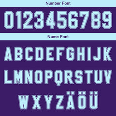 Benutzerdefinierter Lila Hellblau Farbverlauf Basketball Jersey Uniform Anzug gedruckt Ihr Logo Name Nummer
