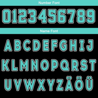 Benutzerdefinierte Schwarz Cyan Reversible Basketball Jersey Personalisierte Drucken Name Nummer Logo