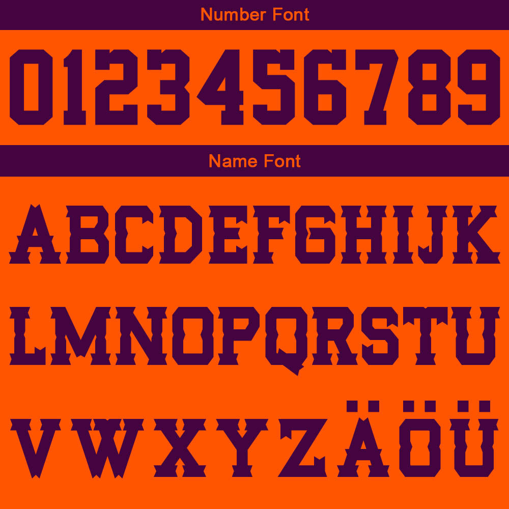 Benutzerdefinierter Orange Lila Basketball Jersey Uniform Anzug gedruckt Ihr Logo Name Nummer