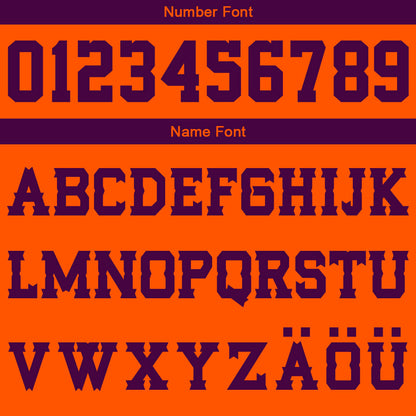 Benutzerdefinierter Orange Lila Basketball Jersey Uniform Anzug gedruckt Ihr Logo Name Nummer