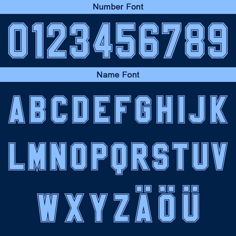 Benutzerdefinierter Marine Hellblau Farbverlauf Basketball Jersey Uniform Anzug gedruckt Ihr Logo Name Nummer