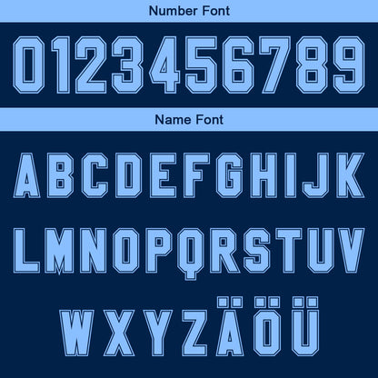 Benutzerdefinierter Marine Hellblau Farbverlauf Basketball Jersey Uniform Anzug gedruckt Ihr Logo Name Nummer