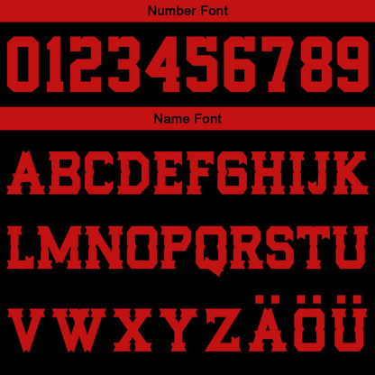 Benutzerdefinierter Schwarz Rot Basketball Jersey Uniform Anzug gedruckt Ihr Logo Name Nummer