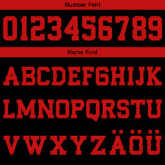 Benutzerdefinierter Schwarz Rot Basketball Jersey Uniform Anzug gedruckt Ihr Logo Name Nummer