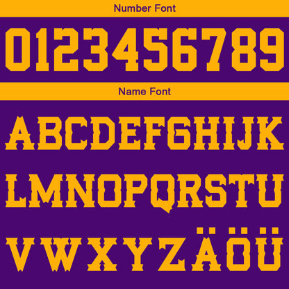 Benutzerdefinierter Gelb Lila Basketball Jersey Uniform Anzug gedruckt Ihr Logo Name Nummer