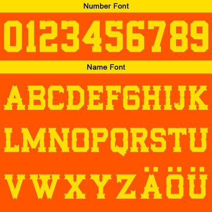 Benutzerdefinierter Orange Gelb Basketball Jersey Uniform Anzug gedruckt Ihr Logo Name Nummer