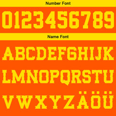 Benutzerdefinierter Orange Gelb Basketball Jersey Uniform Anzug gedruckt Ihr Logo Name Nummer