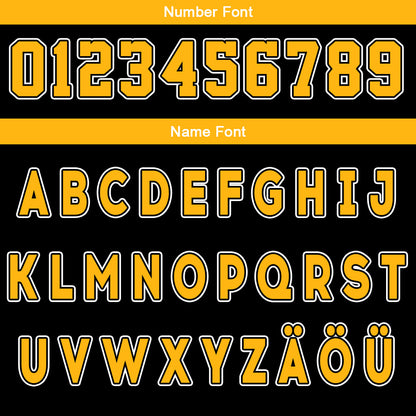 Benutzerdefinierte Schwarz Gelb Reversible Basketball Jersey Personalisierte Drucken Name Nummer Logo