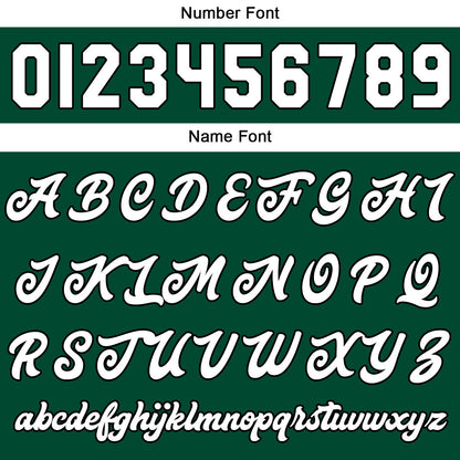 Benutzerdefinierte Verlauf Varsity-Jacke. Letterman-Jacke Grün Schwarz Weiß