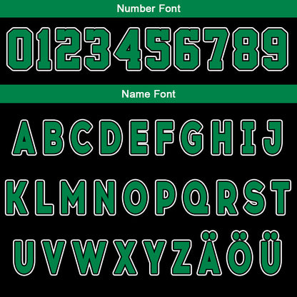 Benutzerdefinierte Schwarz Grün Reversible Basketball Jersey Personalisierte Drucken Name Nummer Logo