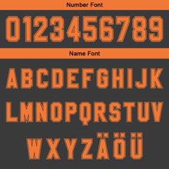 Benutzerdefinierter Grau Orange Farbverlauf Basketball Jersey Uniform Anzug gedruckt Ihr Logo Name Nummer