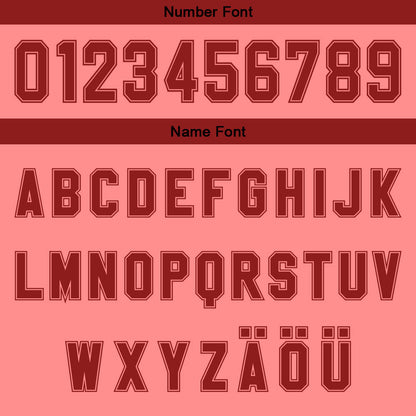 Benutzerdefinierter Rosa Rot Farbverlauf Basketball Jersey Uniform Anzug gedruckt Ihr Logo Name Nummer