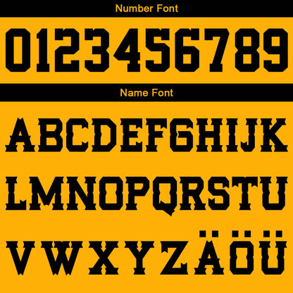 Benutzerdefinierter Gelb Schwarz Basketball Jersey Uniform Anzug gedruckt Ihr Logo Name Nummer