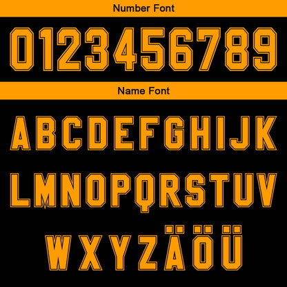 Benutzerdefinierter Schwarz Orange Farbverlauf Basketball Jersey Uniform Anzug gedruckt Ihr Logo Name Nummer